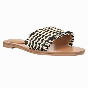 Nine West Cammie Flat Slippers Zwart/Bruin Nederland | PDA-723106